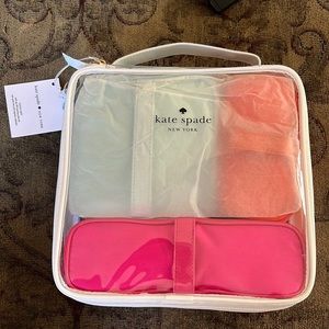 Authentic Kate Spade 4 piece cosmetic bag set